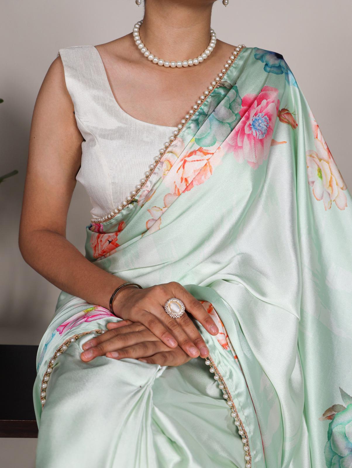 Satin Saree