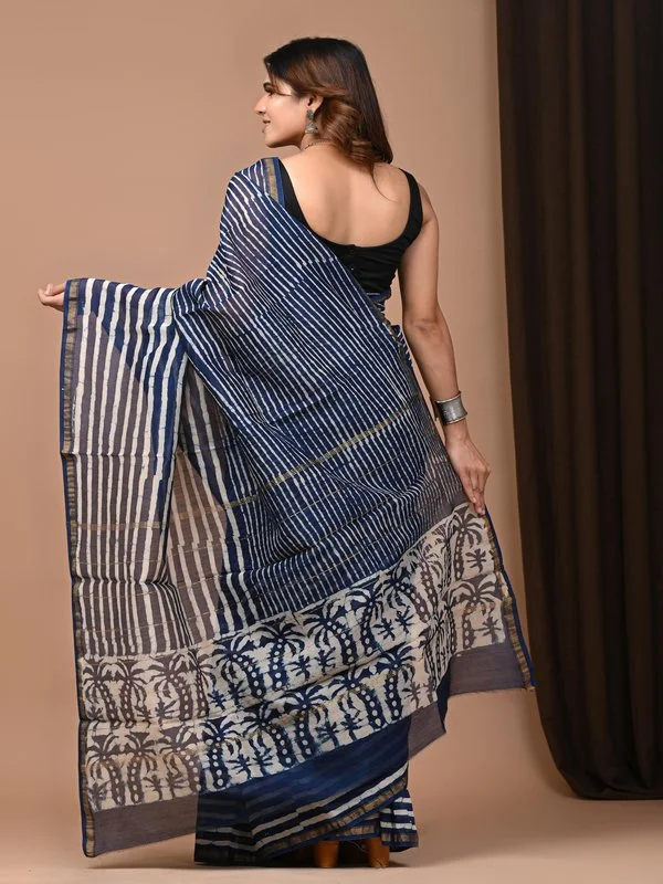 Chanderi Silk Saree With Blouse