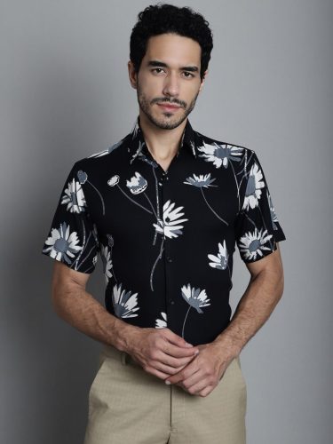 Men'S Floral Printed Formal Shirts