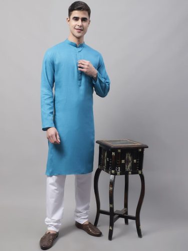 Jompers Men'S Cotton Solid Kurta Payjama Sets