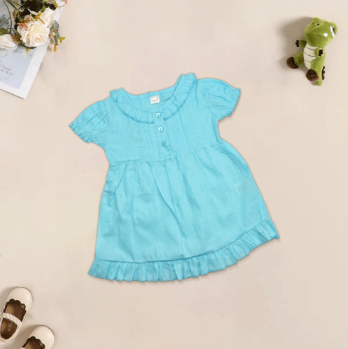 Sugar Light Blue A Line Dresses for Newborn Baby Girls